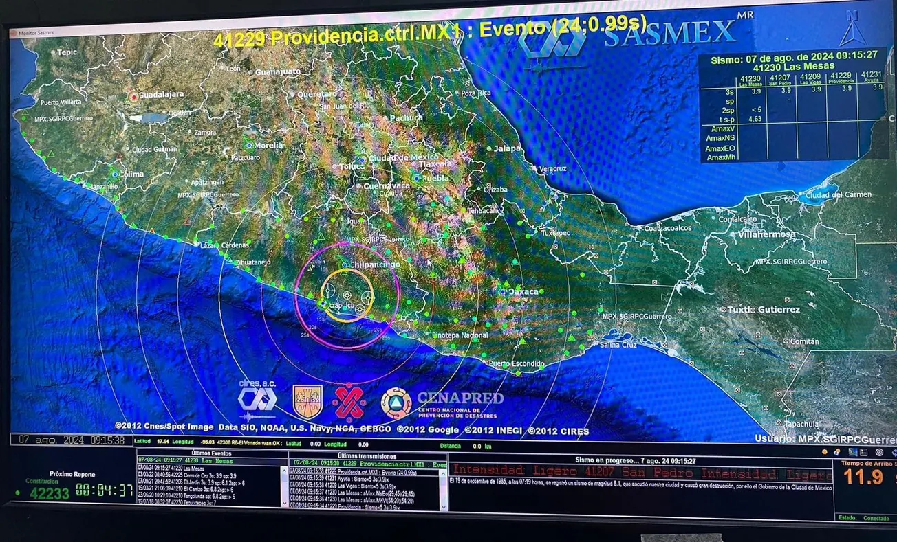 Se registra sismo de 4.2 grados de magnitud en San Marcos, Guerrero