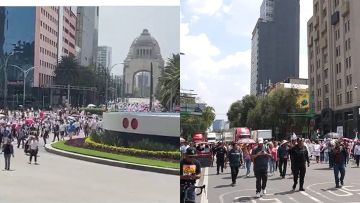 Trabajadores del Poder Judicial marchan en la CDMX contra la reforma judicial de AMLO