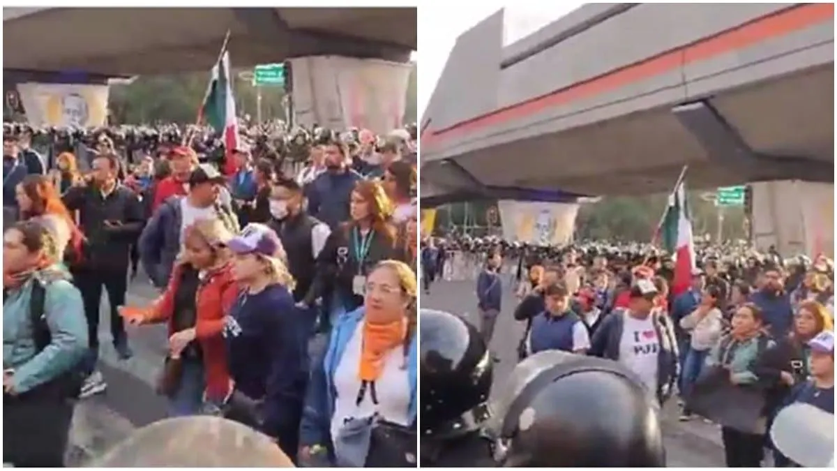 Trabajadores del Poder Judicial protestan afuera de la Cámara de Diputados