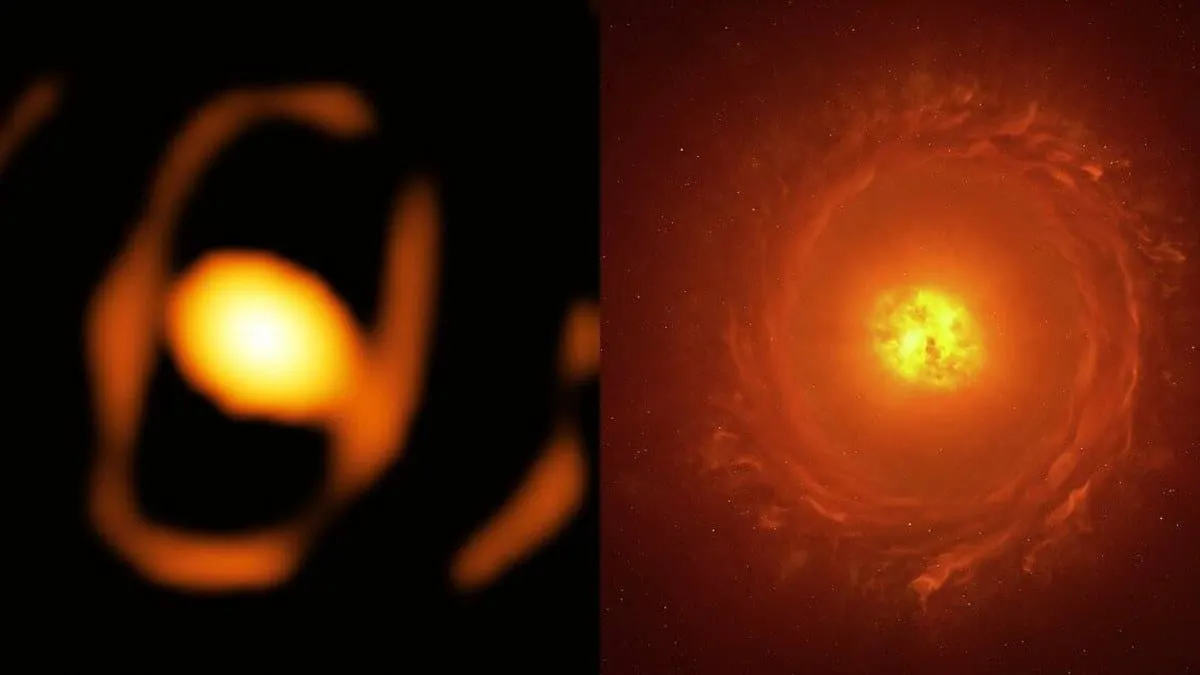 Fotografían por primera vez una estrella moribunda fuera de nuestra galaxia