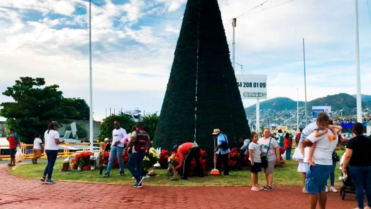 Harán encendido del árbol navideño en la Vía Rápida de Acapulco