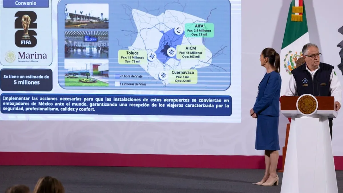 Semar se alista para el Mundial de Futbol 2026; anuncia remodelación integral del AICM