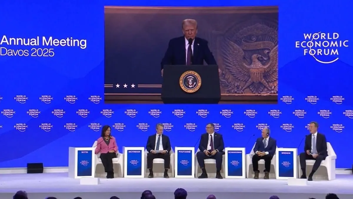 'Vengan a fabricar a Estados Unidos o pagarán aranceles', dice Trump en el Foro de Davos