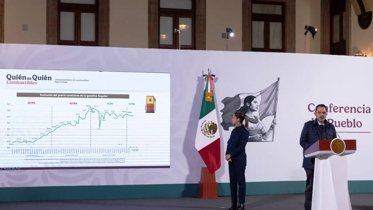Pondrán lonas en gasolineras que 'se vuelan la barda' en los precios, anuncia Sheinbaum