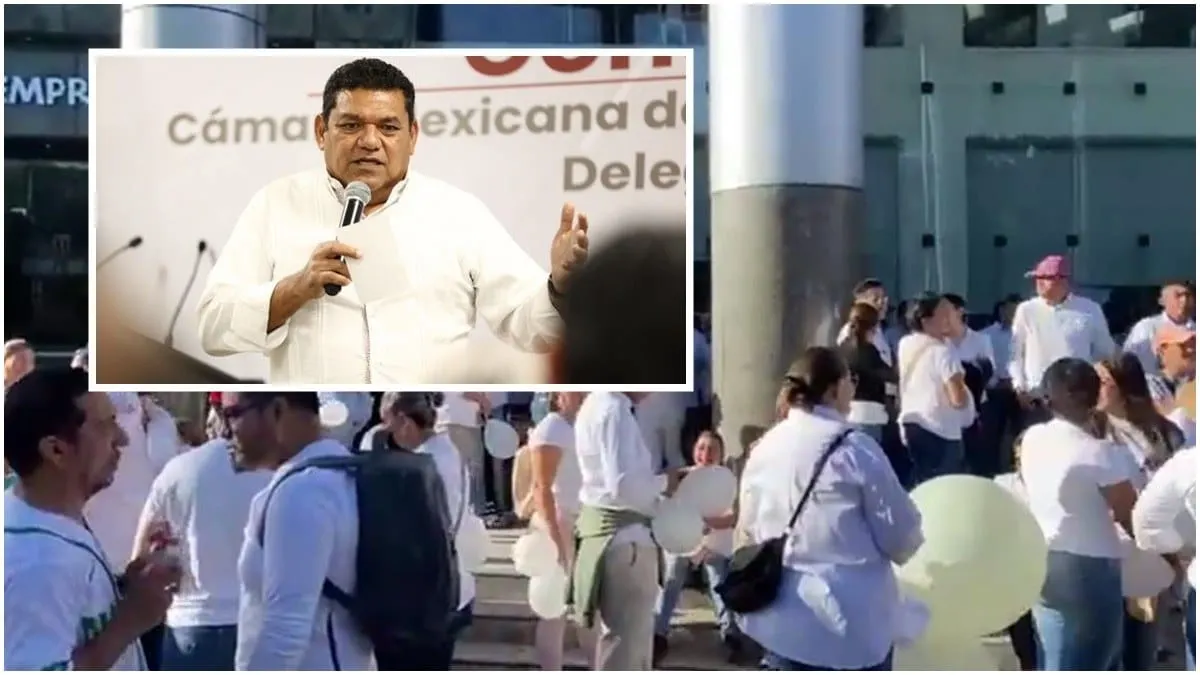 Trabajadores de gobierno y morenistas marchan en apoyo al gobernador de Tabasco