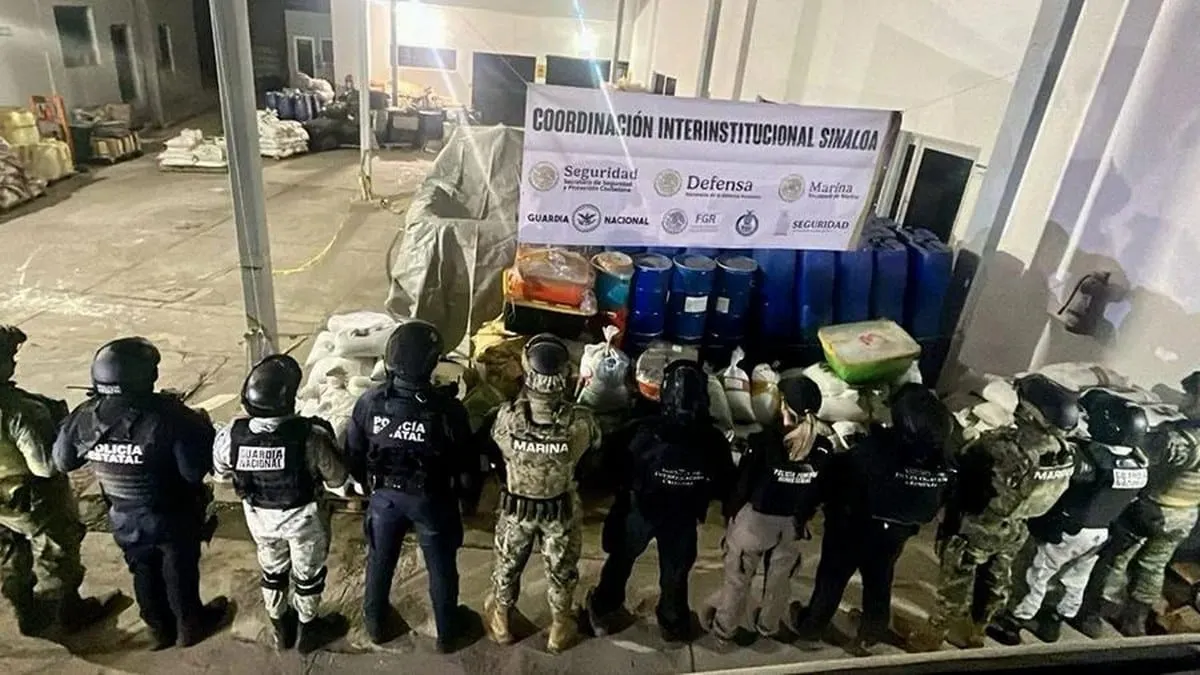 Duro golpe a la producción de droga sintética en México; desmantelan narcolaboratorios en Culiacán