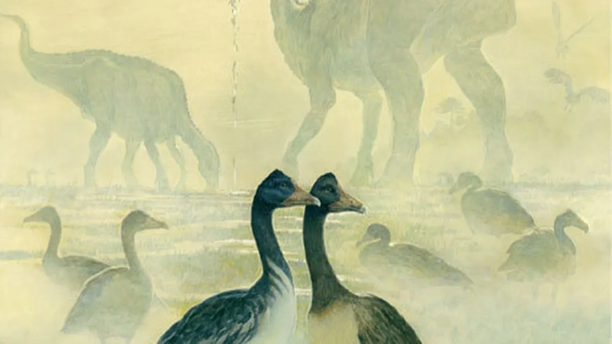 Parece un pato pero vivió en la misma época en que el Tyrannosaurus rex dominaba la tierra