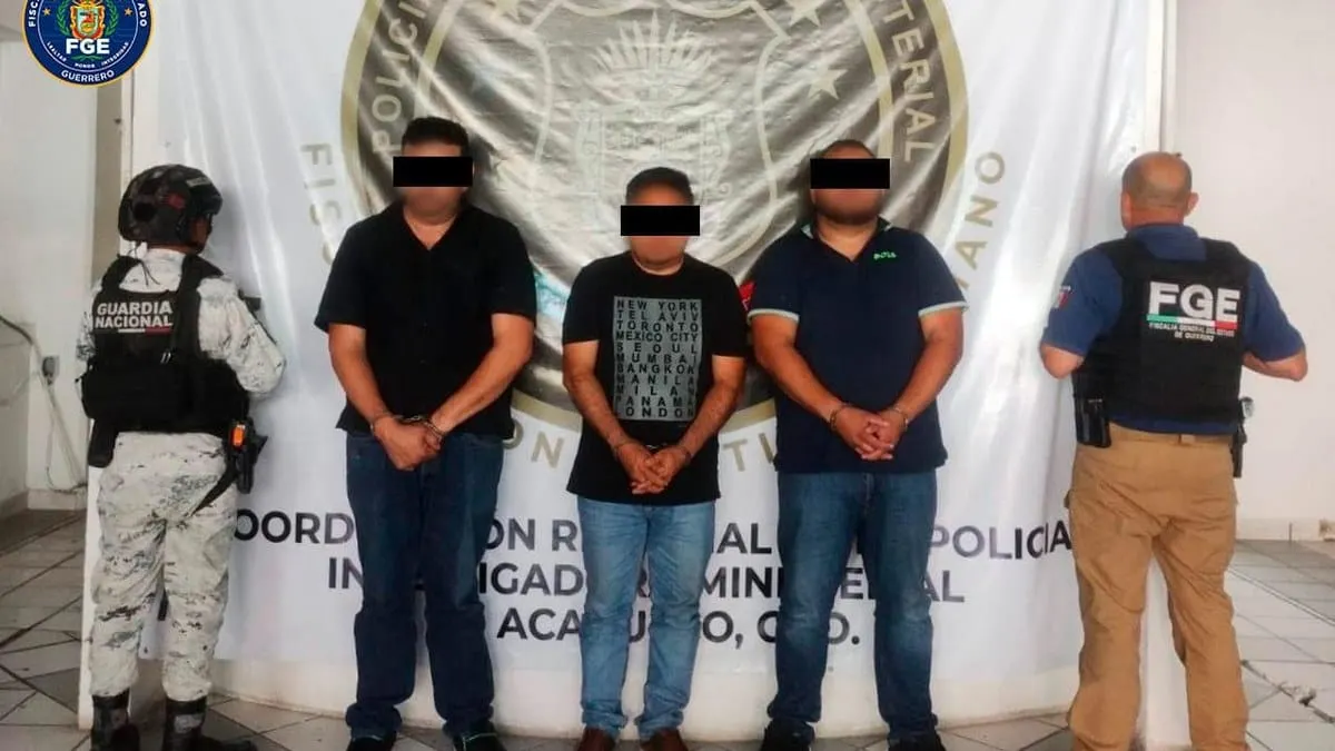 Detienen a tres hombres por robo en Chilpancingo; fueron arrestados en Acapulco