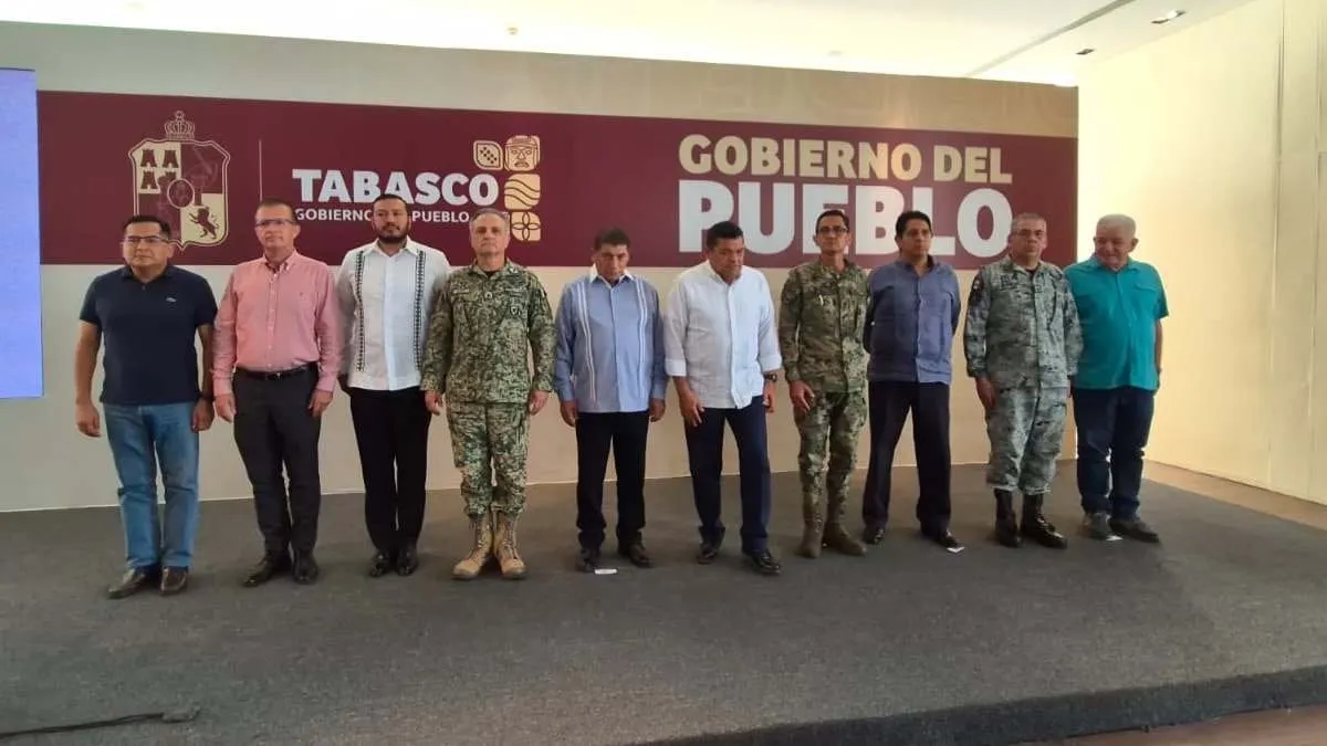 Gobierno federal se hace cargo de la seguridad en Tabasco; García Harfuch palomea funcionarios