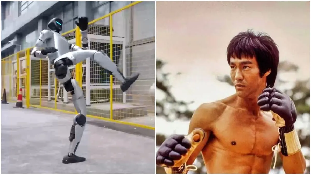 Robot humanoide chino imita movimientos de Kung-fu como si fuera Bruce Lee