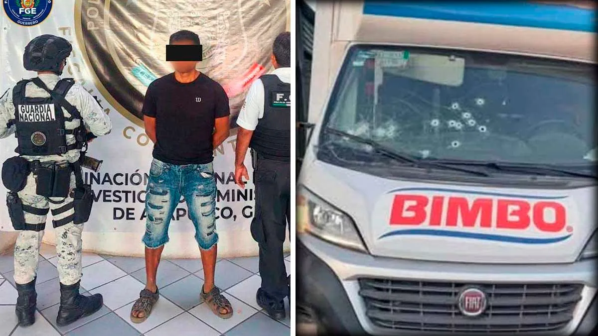Detienen a hombre en camión de Bimbo baleado en La Venta de Acapulco