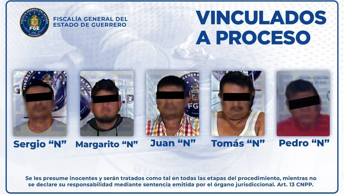 Vinculan a proceso a cinco hombres por desplazamiento forzado en Guerrero