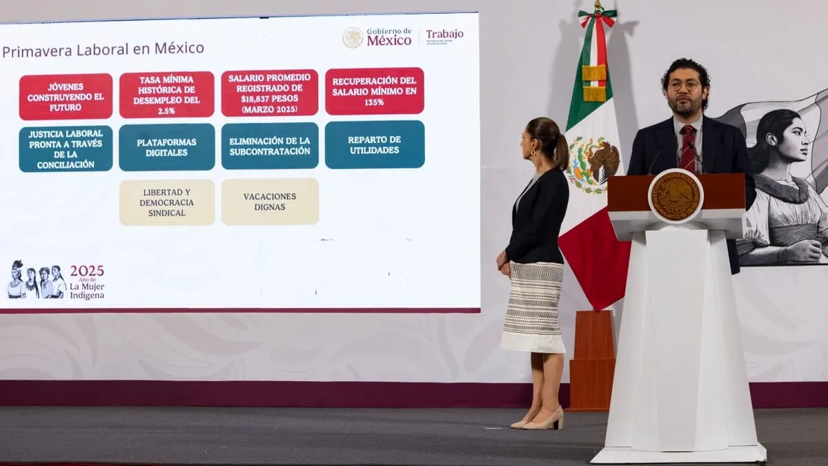 El salario promedio actual está cerca de los 18 mil 800 pesos, dice secretario del Trabajo