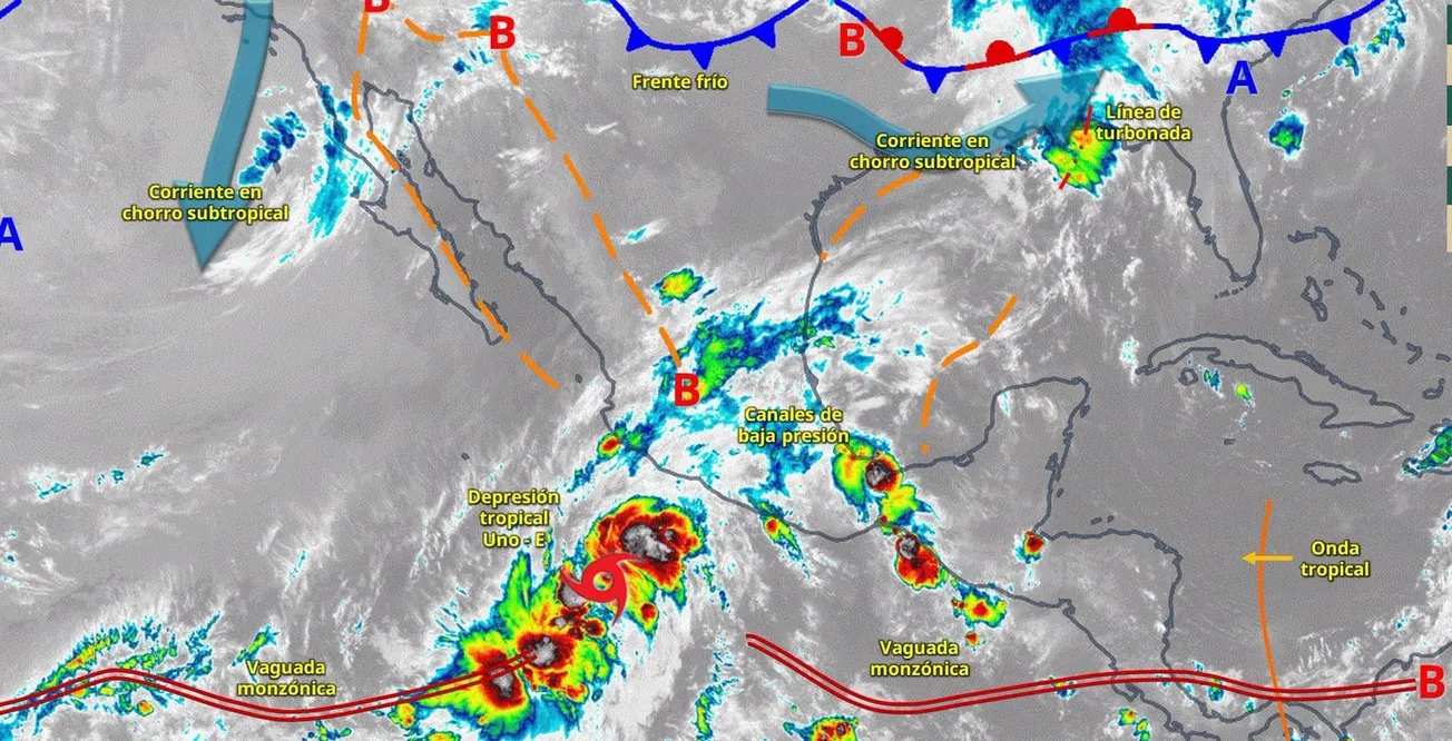 Ciclón tropical Uno-E intensifica lluvias en Guerrero; prevén vientos y oleaje peligroso