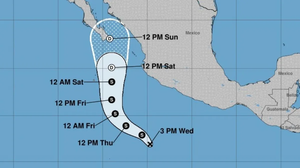 Depresión tropical Uno-E se forma frente Guerrero; primer ciclón de la temporada
