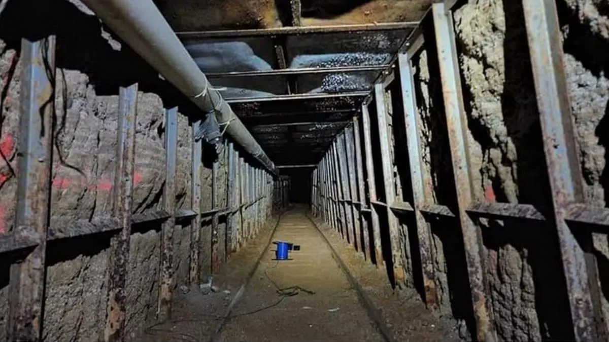 Hallan narcotúnel de casi un kilómetro de Tijuana a San Diego que operó durante una década