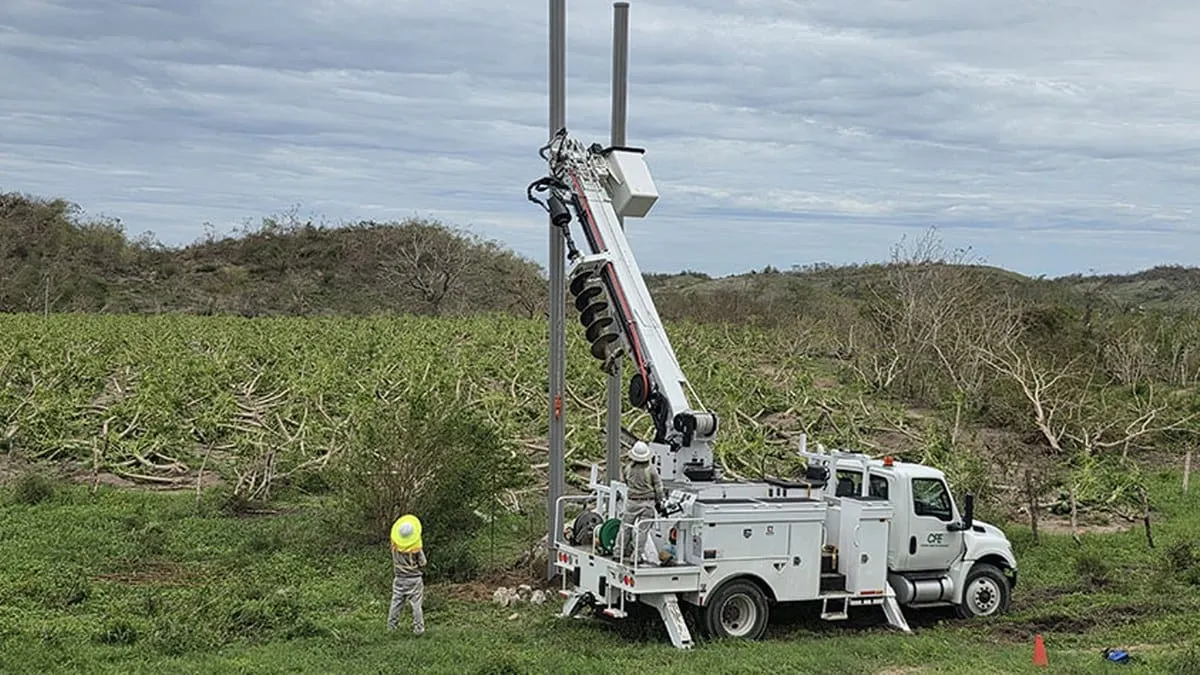 CFE restablece electricidad al 91.7 % de afectados por el huracán Erick