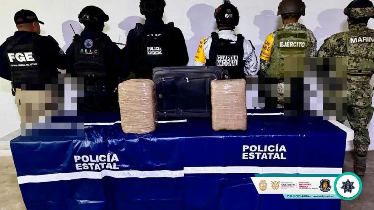Aseguran más de 9 kilos de marihuana en terminal de autobuses de Acapulco