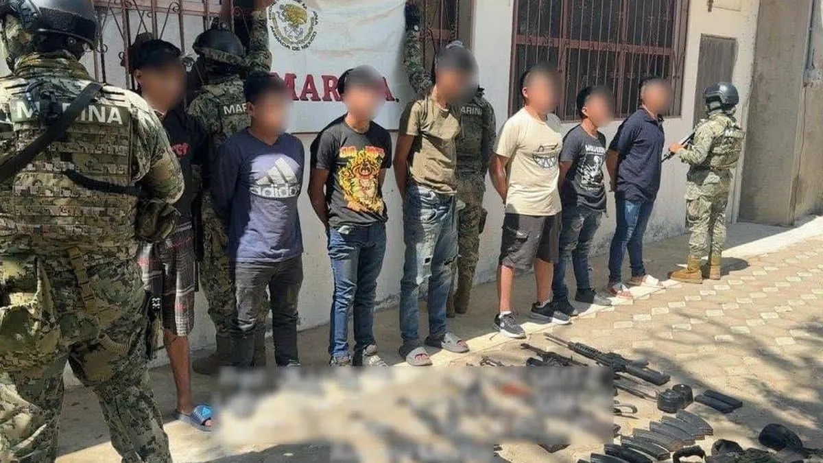 Fuerzas federales capturan a siete armados en Coyuca de Benítez