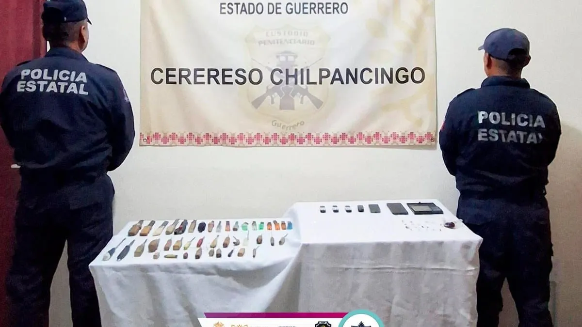 Decomisan droga y celulares en penal de Chilpancingo