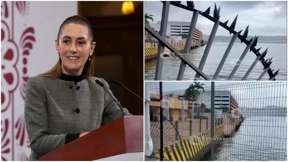Sheinbaum asegura que no dio instrucciones para colocar rejas en el Malecón de Acapulco