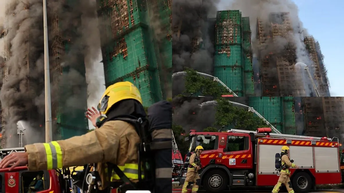 Incendio arrasa un complejo en renovación y deja al menos 13 muertos en Hong Kong