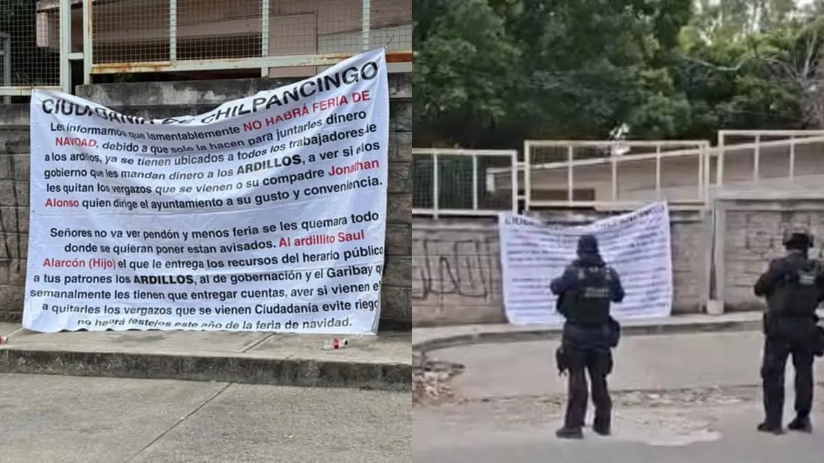 Crimen impone ley en las ferias de Guerrero: cuelgan lonas con amenazas