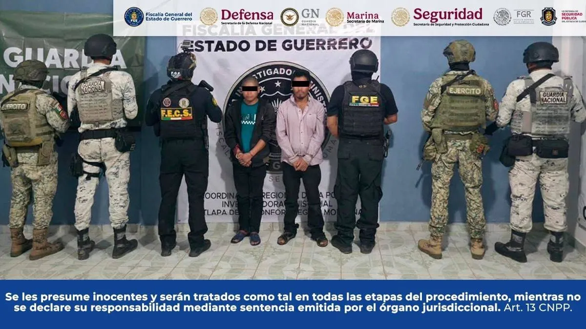 Detienen a dos por extorsión a comerciante en Cochoapa, Guerrero