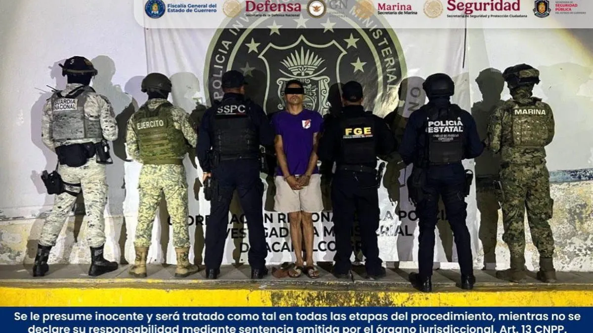 Capturan a segundo implicado en homicidio de tres hombres en Acapulco