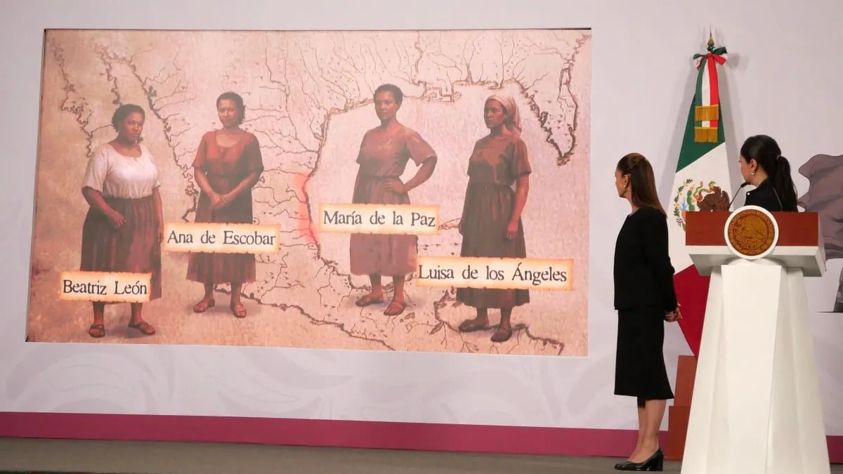 Reconocen a mujeres afro en cápsula durante la conferencia de Sheinbaum