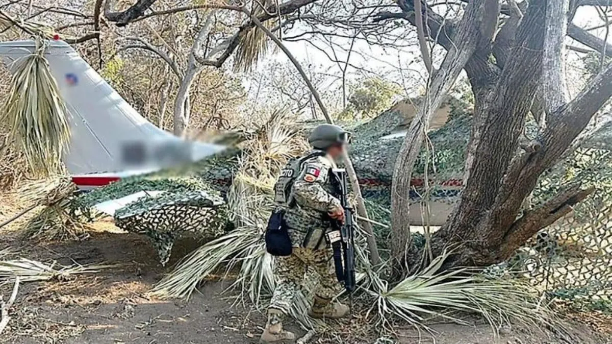 Narcoavioneta asegurada en Oaxaca.
