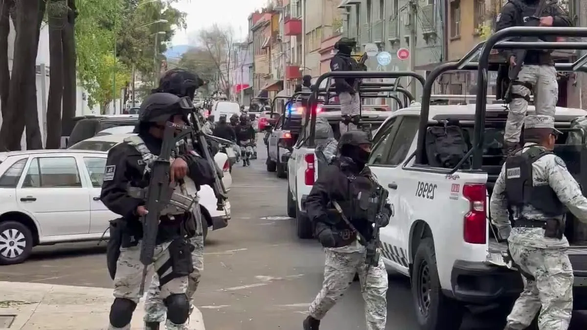 Operativo que resguarda restos de El Mencho.