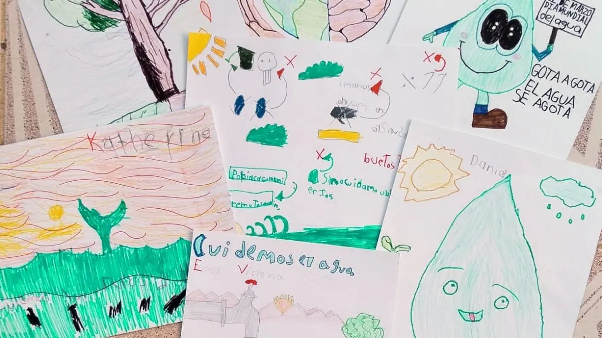 Con colores y mensajes: Niños usan el arte para expresar el cuidado del agua en acto público de Acapulco