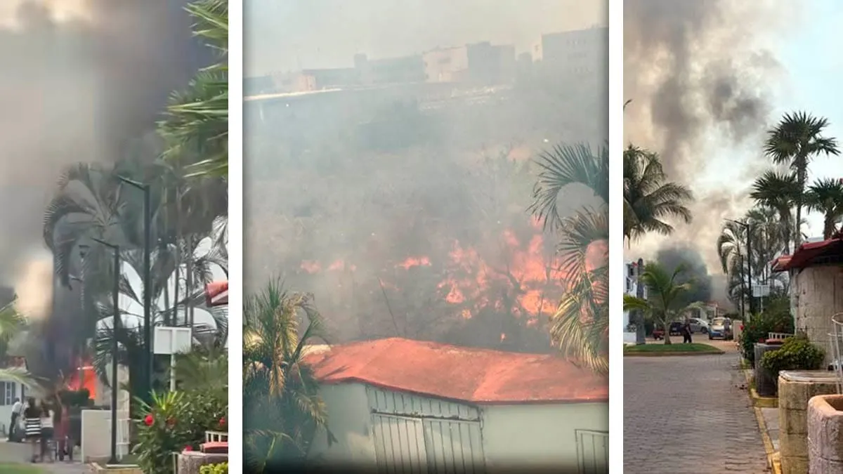 Incendio se sale de control junto a Walmart y llega a Joyas Diamante de Acapulco