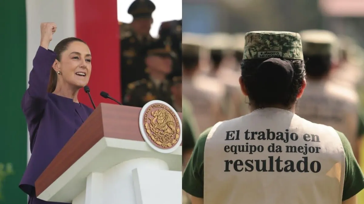 Sheinbaum en un acto oficial por el Día de la Mujer.