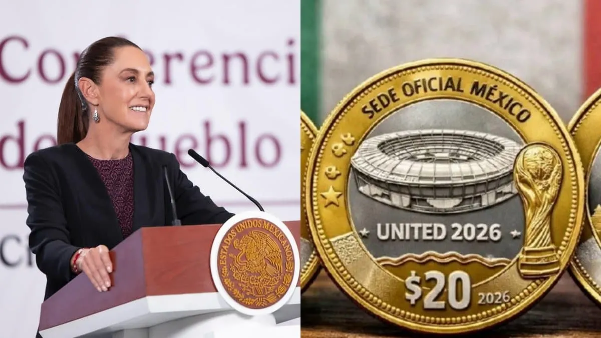 Sheinbaum oficializa la acuñación de las monedas mundialistas.