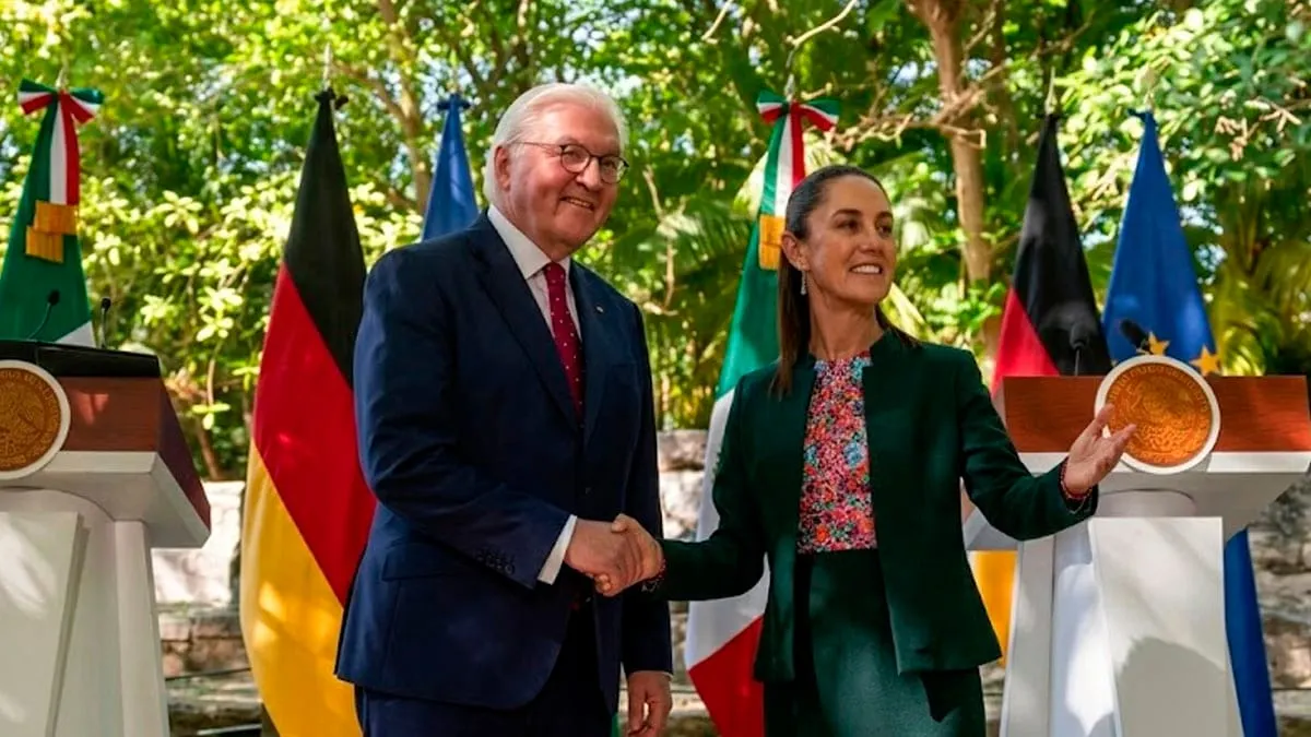Sheinbaum se reúne con presidente de Alemania y acuerdan fortalecer inversión y comercio