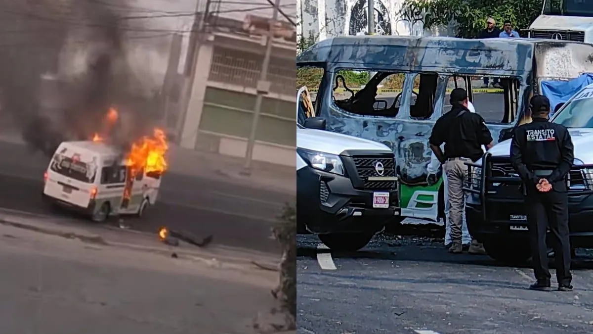 Hombres armados interceptaron y prendieron fuego a una unidad del transporte público.