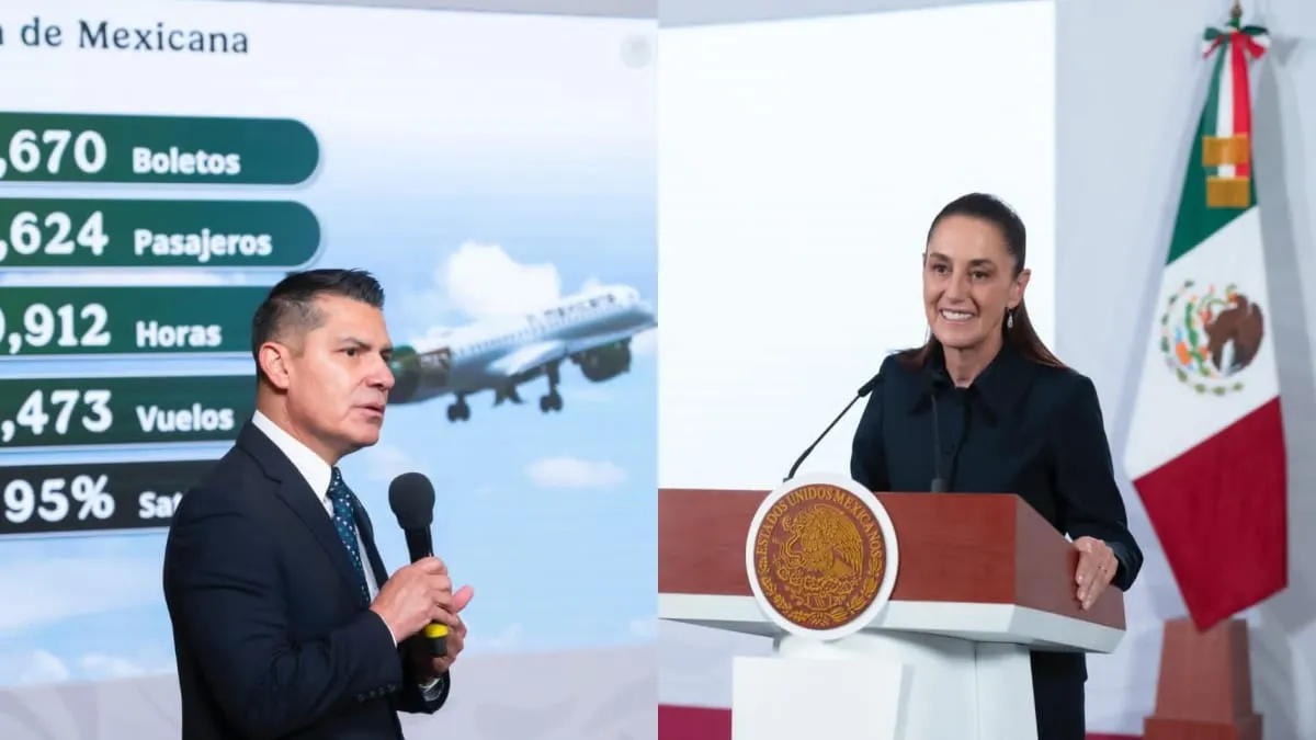 “Mexicana de Aviación está funcionando muy bien aunque está subsidiada": Sheinbaum.