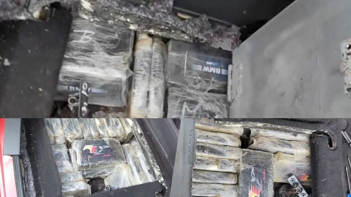 El ingenio (fallido) del doble fondo para tráfico de cocaína.