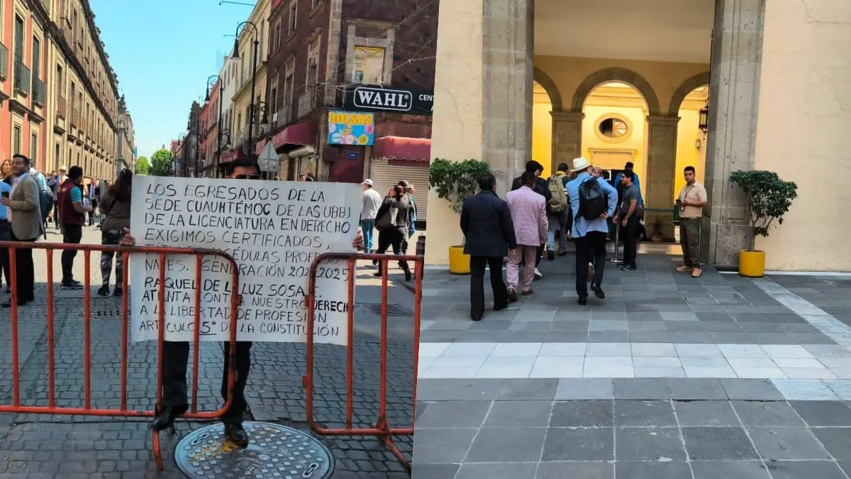 Reporteros y personal de Palacio Nacional quedó atrapado por la protesta.