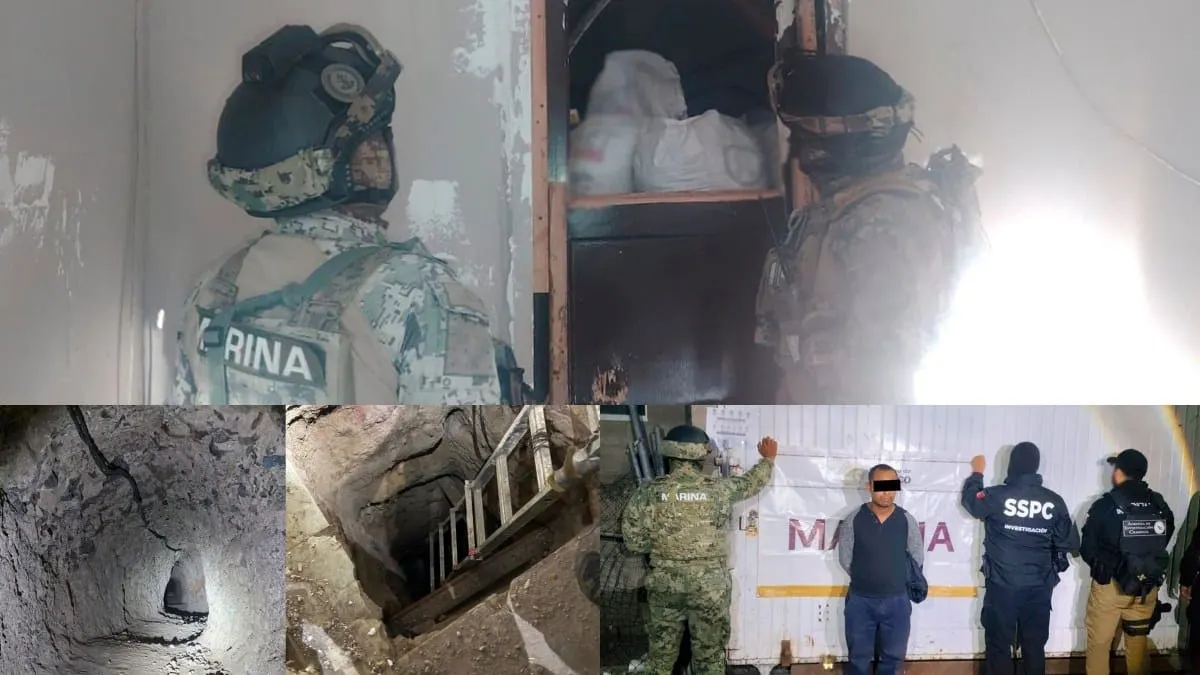 El narcotúnel de 79 metros de longitud en el corazón de Nogales.