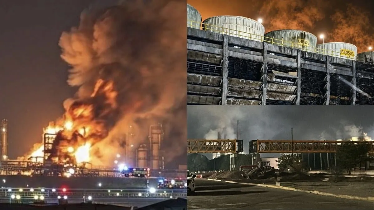 Una explosión en la torre de enfriamiento de la Planta Hidros 2 provocó un incendio de grandes dimensiones.