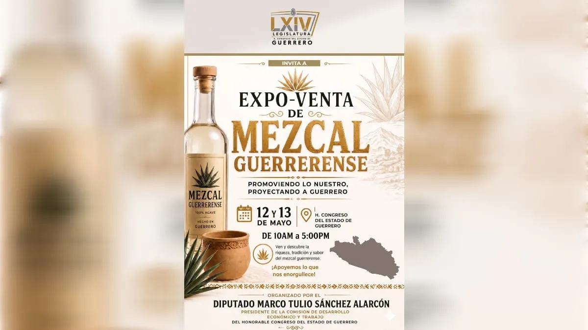 Congreso de Guerrero abre espacio de venta para marcas de mezcal guerrerense