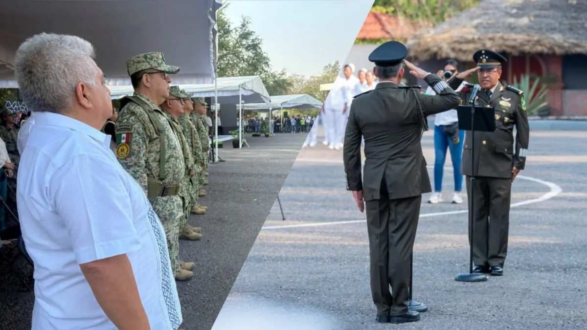 Gustavo Alarcón marca presencia en relevo militar en Chilpancingo
