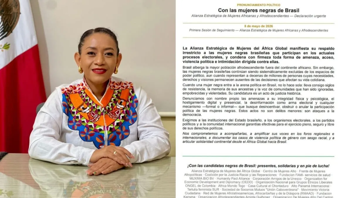 Respalda Tarsila Molina a candidatas negras de Brasil y condena violencia política