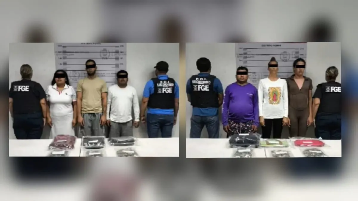 Detienen a seis implicados en traslado de cannabis por vía marítima en Quintana Roo