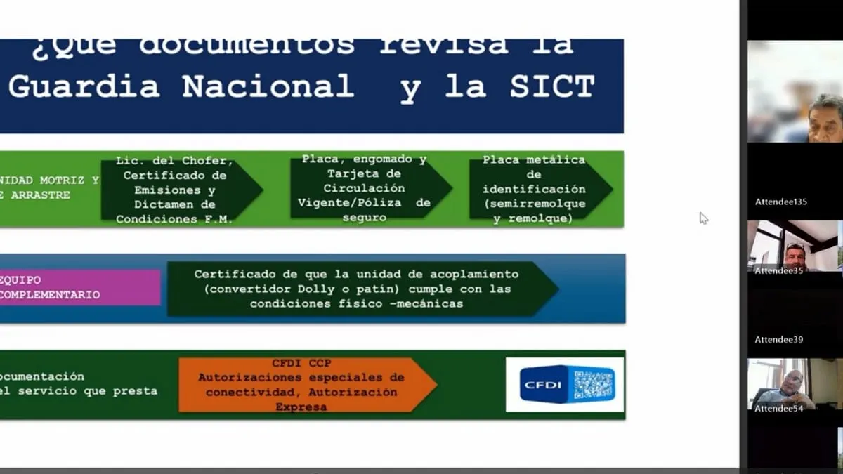 Transportistas reciben capacitación de CONATRAM sobre revisiones y detenciones carreteras