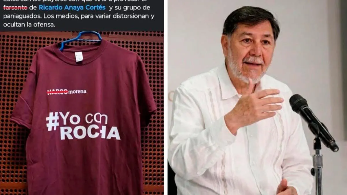 “¡Póntela!”: PAN y PVEM encararon a Noroña por negarse a usar playera de Rocha