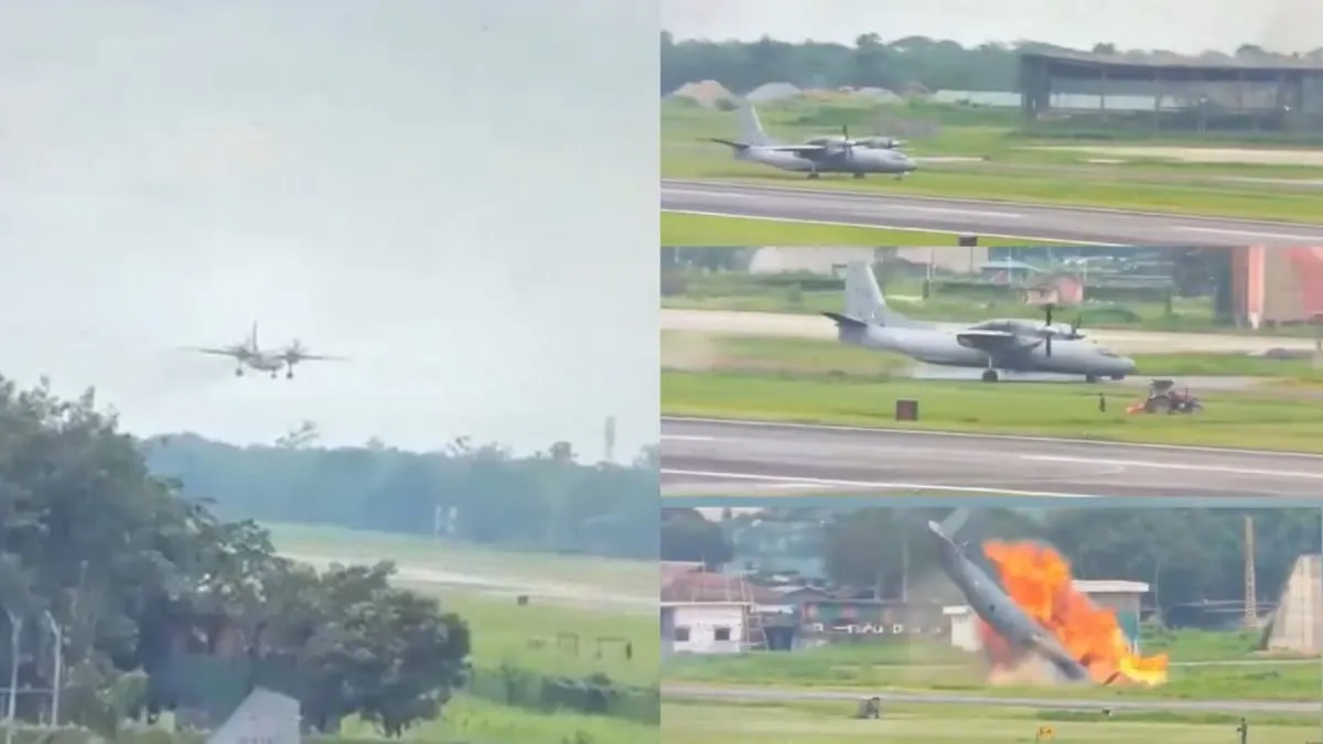Avión militar indio explota tras doblarse en el aterrizaje; mueren cinco tripulantes